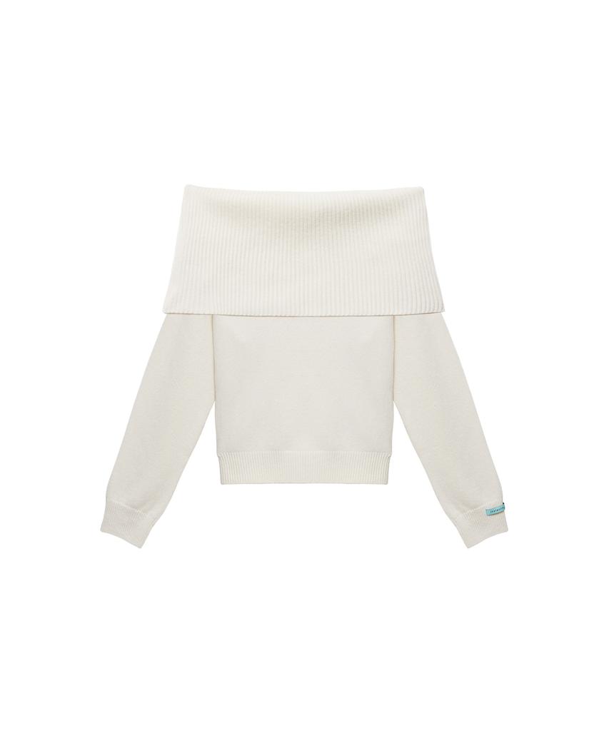 INSTANTFUNK Wool Off-Shoulder Knit