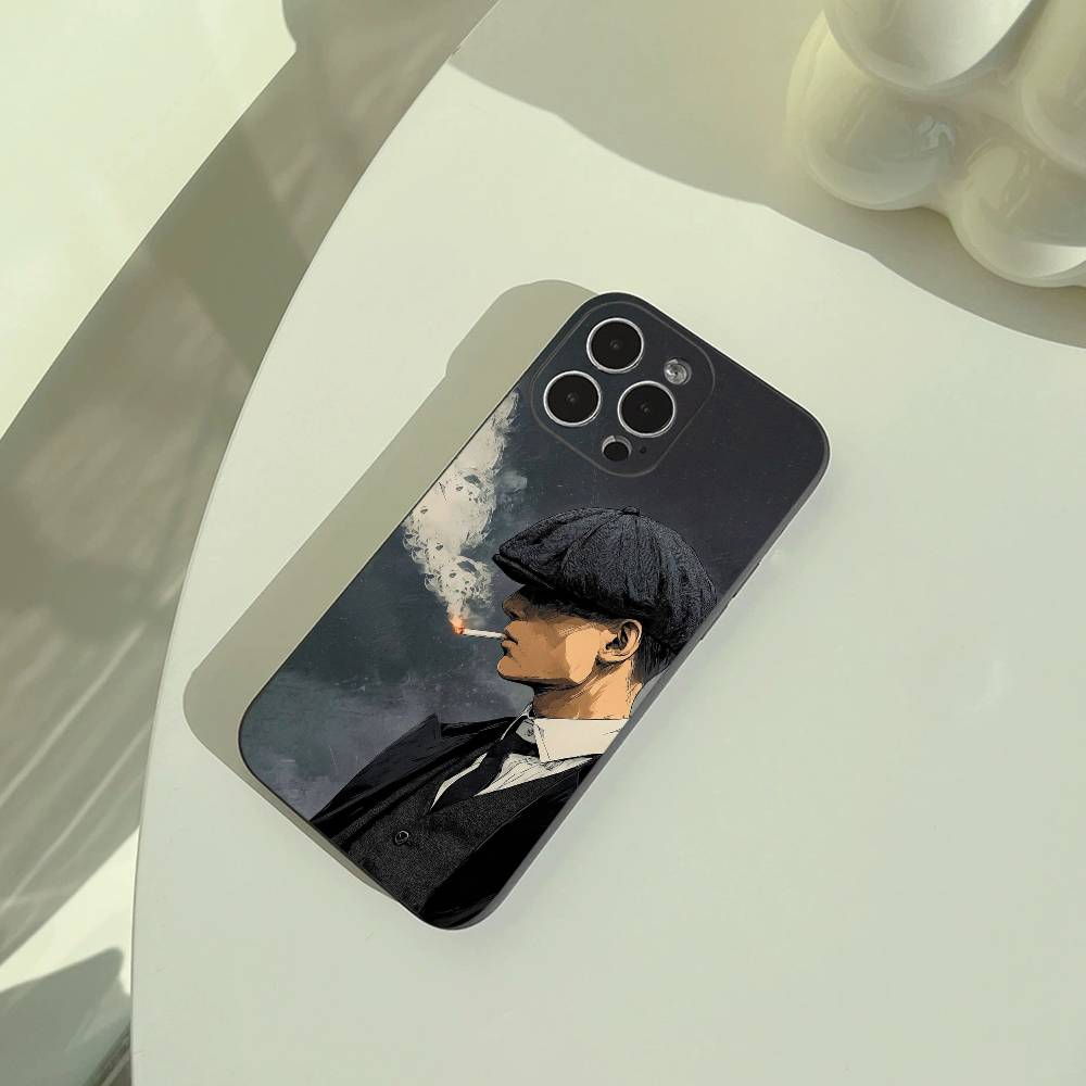 Чехол для телефона P-Peaky-B- Blinders For iPhone 17,16,15,14,13,12,11 Pro Max,16/15/14Plus,XS Мягкий Черный Чехол