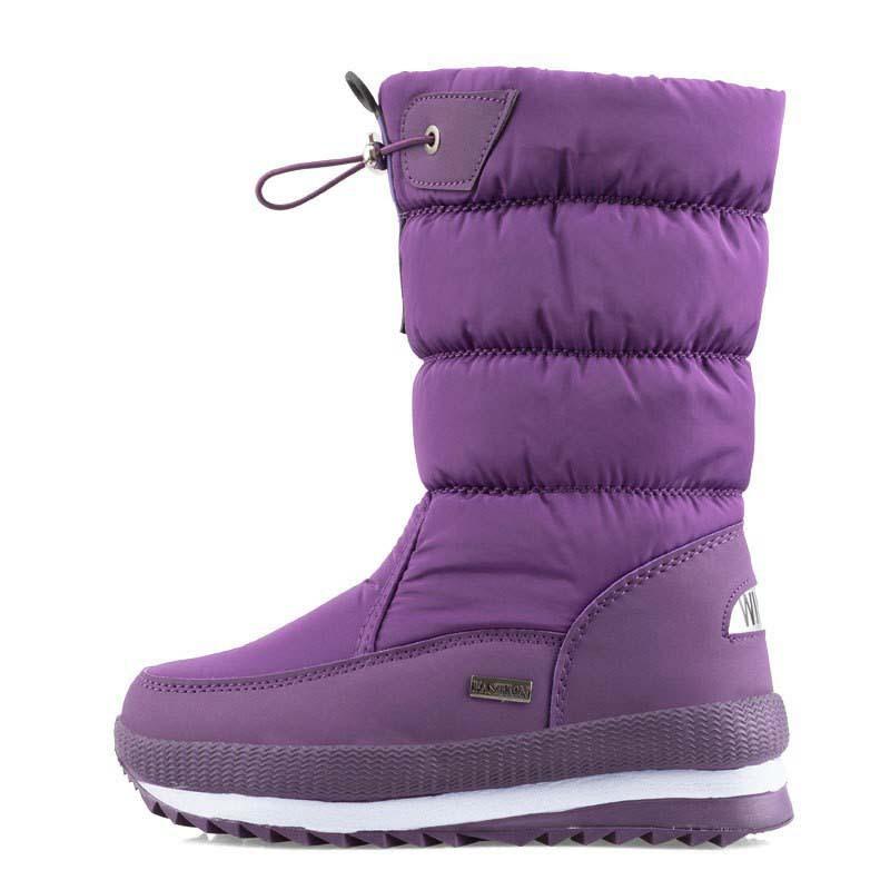 Women Winter Boots Platform Snow Boots Waterproof Non-slip Thick Plush Warm Mid-calf Boots for Women Winter Shoes Botas