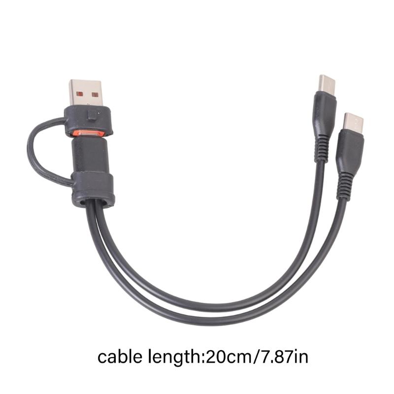 USB C разветвитель 1 в 2 выхода Зарядка USB C разветвитель данных Кабель-удлинитель Type C + USB адаптер для аксессуаров телефона и ноутбука