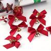 10 шт. Нежные бантики с колокольчиками Рождественские подарочные банты с маленькими колокольчиками Банты для рукоделия Украшение для рождественской елки Рождественский галстук-бабочка
