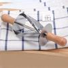 Sagit Stainless Steel Dough Croissant Rolling Pin Roller Cutter Baking Tool DIY