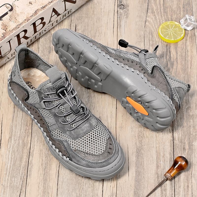 Men's Casual Shoes Leather Mesh Sneakers Outdoor Shoes