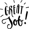 Printtoo Diary Card Great Work Word Design Brown Square Wooden Rubber Stamp Block-2 x 2