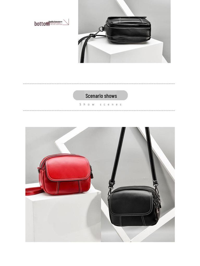 2023 Women's Trendy Soft Leather Crossbody Bag - Fashionable, Casual, Versatile, Small Spring/Summer Handbag