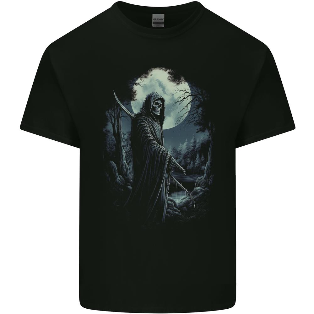 Grim Reaper Returning From Hell Skull Kids T-shirt Childrens