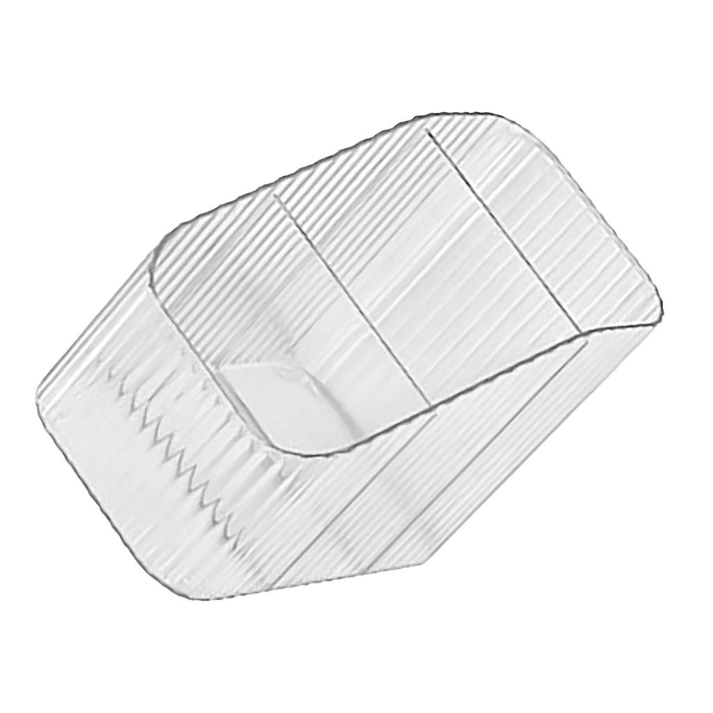 Pen Holder with 3 Compartments PP Transparent Makeup Brush Holder Desktop Stationery Organizer for