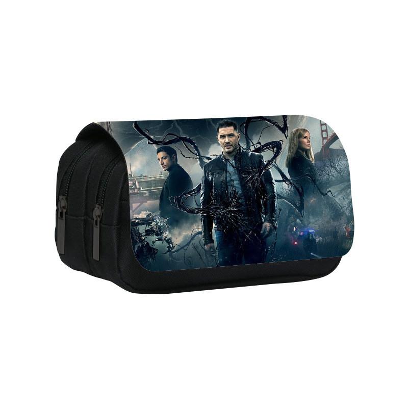 Marvel Venom Print Double Layer Stationery Storage Bag For Middle School Students