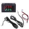 DC 4-28V Precision Dual Display Digital Thermometer NTC Waterproof Metal Probe
