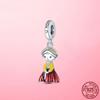 925 Sterling Silver Pendant Korean Hanbok Princess Girl Charm Fit Original Fashion Bracelet DIY S925 Fine Jewelry Gift
