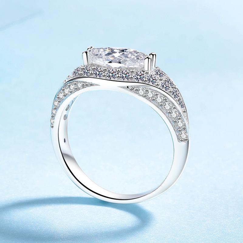 Exquisite Evil Eye Luxury Light Luxury Ring 1ct Women Moissanite PT950 Platinum Fine Texture, Comfortable & Secure