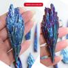 Peacock Blue Flame Feather Tourmaline Crystal Cluster Specimen