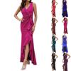 Fashion Women's Dresses Evening Gowns Twisted Ruffled Fishtail Bridesmaid Dress Long Skirt