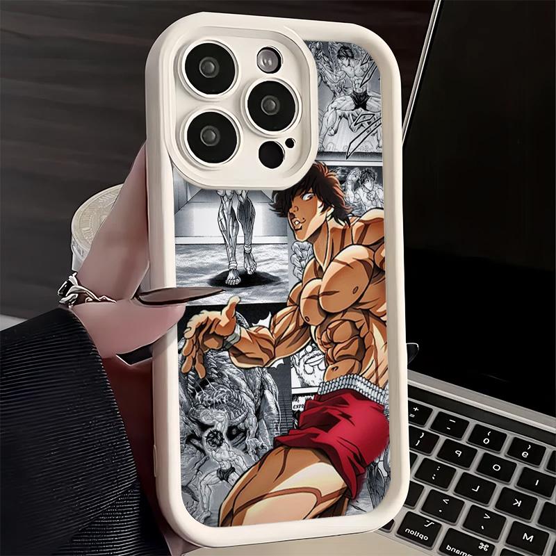 Чехол для телефона iPhone 17 Air 16E 15 16 Pro Max Аниме-чехол Baki the Grappler 14 Plus 13 12 Mini Мягкий силиконовый чехол Fundas