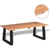 Coffee Table - VIDAXL - Solid Acacia Wood - Rectangular - Wood Look