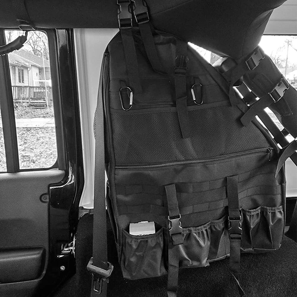 Для Jeep Wrangler JK 4-дверный 2007-2019 Roll Bar Storage Bag Cage Cargo JKU TJ JL Saddle Bag Multi-Pocket Organizers Storage Bag