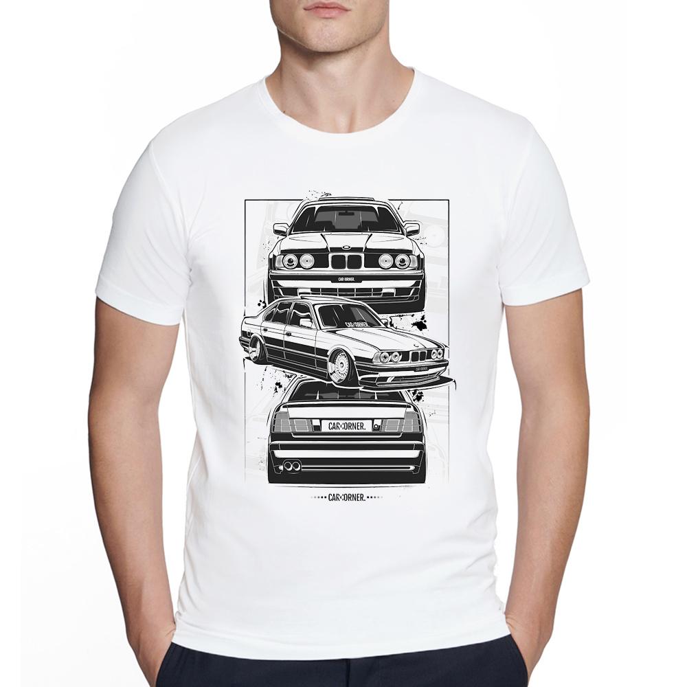 Vintage Germany EUDM E34 M5 E36 M3 Print T-shirt Harajuku Men Women Summer Casual Hip Hop Streetwear Boy Old School Tops Tees