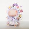 3 Pieces Fashion Dolls Dress with Flower Headband Hairpin Costume Outfits for 15-17cm