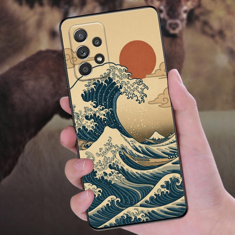 Чехол для телефона The Great Wave Кацусики Хокусай для Samsung Galaxy A57 A56 A37 A55 A36 5G A26 A54 A52 A35 A34 A17 A16 A15 A07