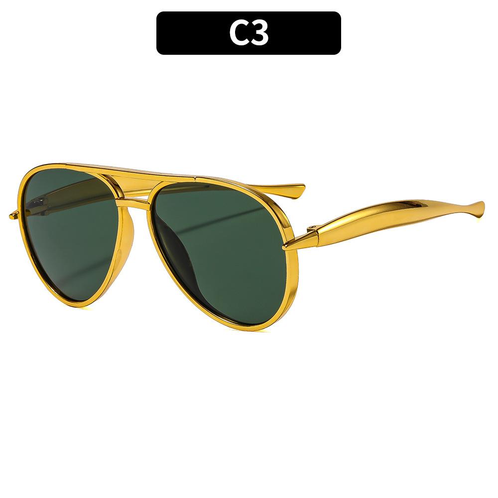2025 Classic Oversized Oval Full Frames UV400 Beach Accessories Metal Frames Luxury Sunglasses Women Men