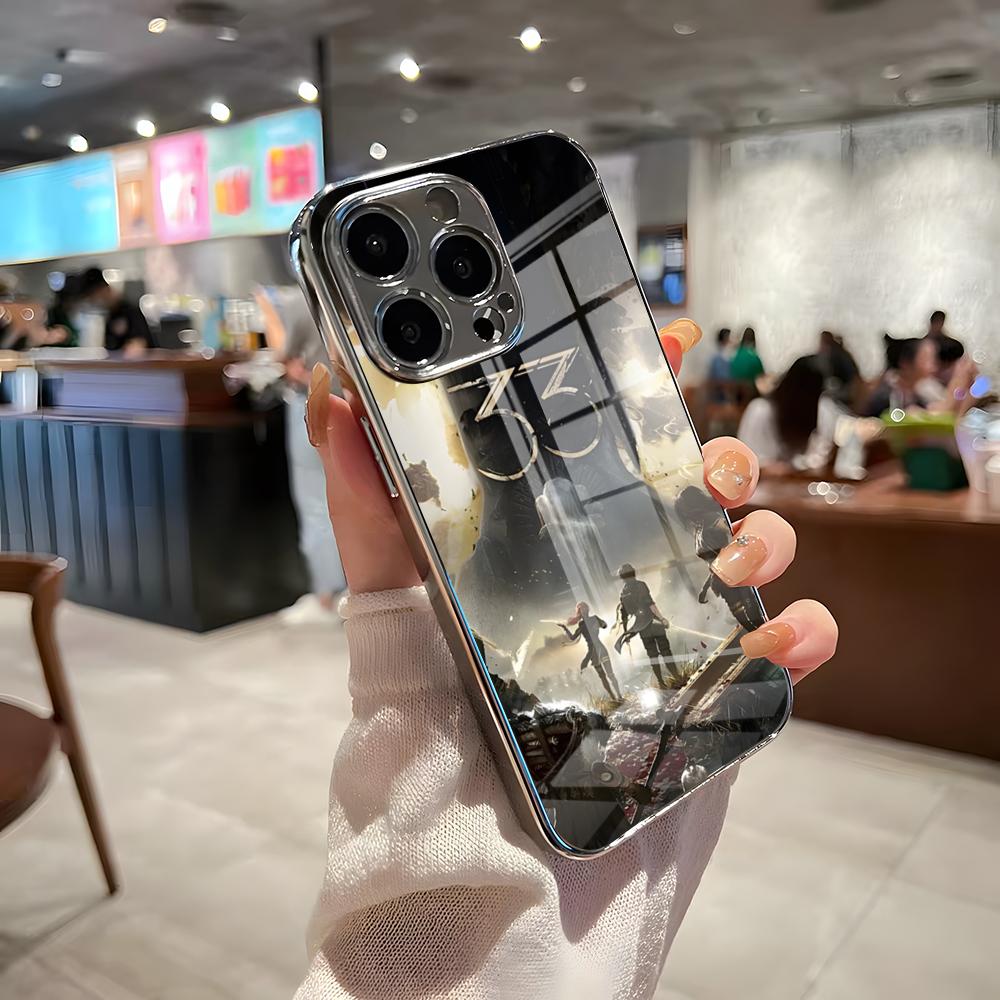 Чехол для телефона Clair Obscur Expedition 33 для IPhone 17 Pro Max 15 Pro 16 14 Plus 12 13 Mini 11 Pro Ударопрочный Гальванизированное Стекло