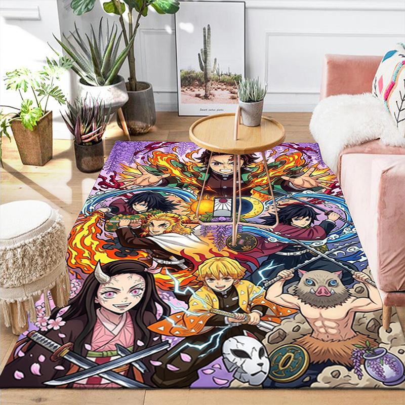 Kimetsu no YaibaB Comfortable Soft Area Rug Non-slip Washable Indoor Mat Home Decoration THW