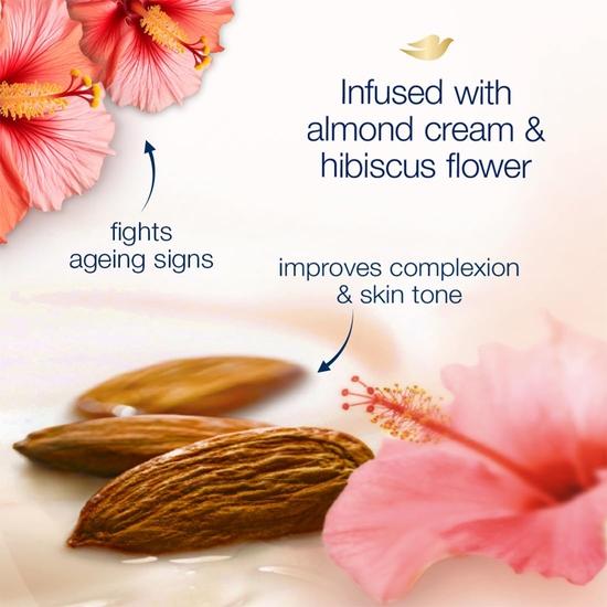 DOVE Relaxing Almond Cream Body Wash with Hibiscus for Smooth Skin, Soft & Sweet Scent 1L