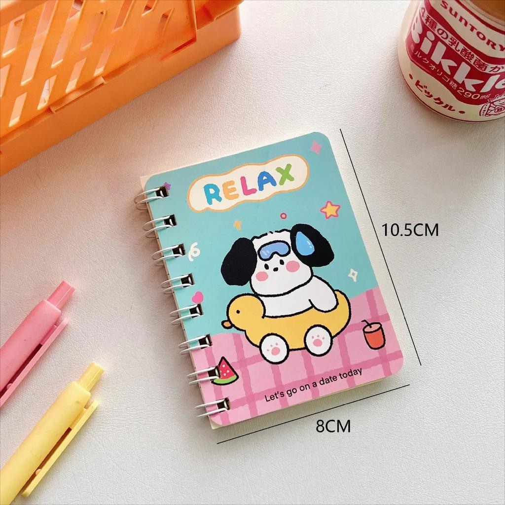 1 шт. японский милый мультяшный щенок мини-блокнот с отрывными листами студенческий портативный карманный журнал-переплет книга-планировщик блокнот детский подарок