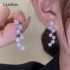 Lindon Fashion Copper Alloy Zircon Jewellery Drop Earrings For Women Wedding Party Gifts