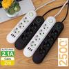 Удлинитель 2 м, розетка с вилкой EU, 3 USB-порта, AC розетка, сетевой фильтр, блок питания для офиса