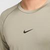 Nike Pro Dri-Fit Модная Удобная Трендовая Простая Футболка с Коротким Рукавом Мужские Топы Светло-Серо-Зеленый FB7929-320