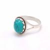Кольцо из стерлингового серебра 925 пробы с бирюзой, драгоценный камень Фироза, женское кольцо ручной работы в стиле бохо, ювелирные изделия