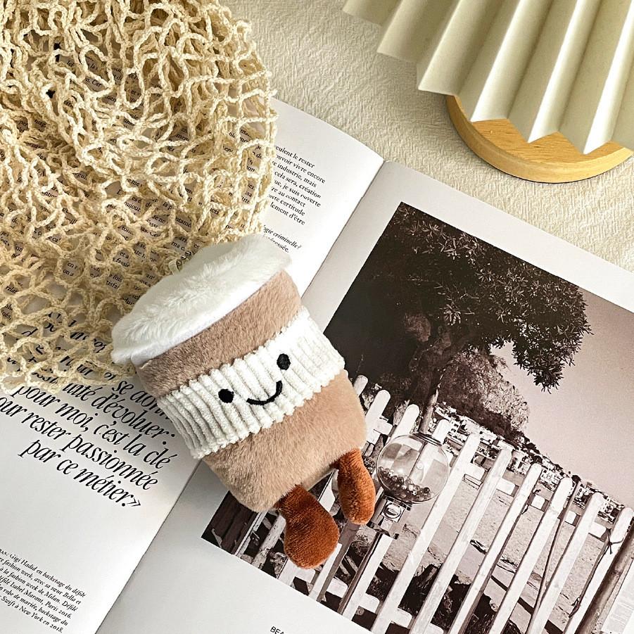 Plush Coffee Cup Stuffed Toy Simulation Dolls Backbag Decoration Gifts Kids