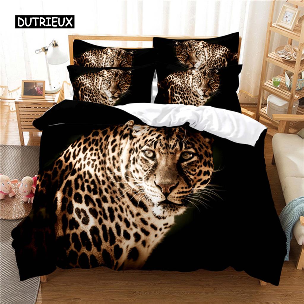 Agile Leopard Bedding Set Duvet Cover Set 3d Bedding Digital Printing Bed Linen Queen Size Bedding Set Fashion Design