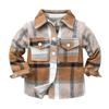 Kids Toddler Flannel Shirt Jacket Plaid Long Sleeve Lapel Button Down Shacket Baby Boys Girls Fall Shirt Coat Outwear