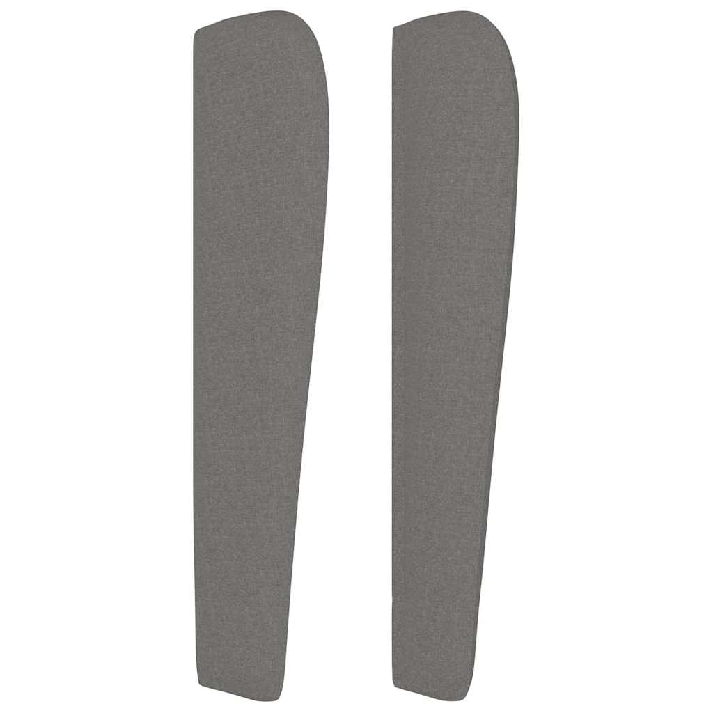 vidaXL Kopfteil mit Ohren Dunkelgrau 183x23x118/128 cm Stoff