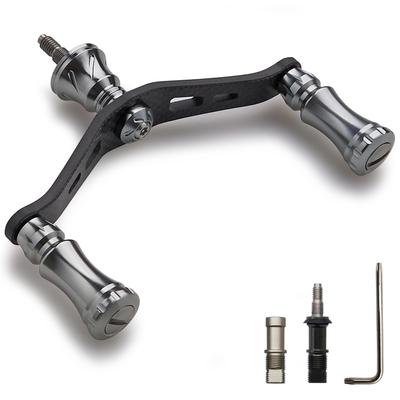 Увеличенная ручка катушки 90 мм Shimano Daiwa General Carbon Cloth Carbon Crank Handle для спиннинговой катушки Chess Series 1.5K (Бронзовый) (783)