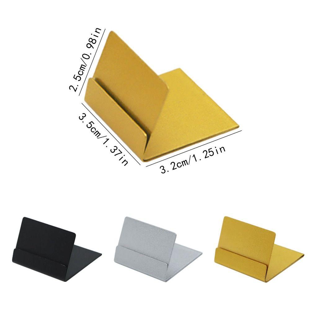 Gold Silver Metal Card Stand L Shape Price Tag Clip Versatile Name Card Holder Bridal Shower