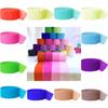 Vibrant 82ft Crepe Paper Party Streamers Roll For Birthday Wedding Hanging Decor Craft