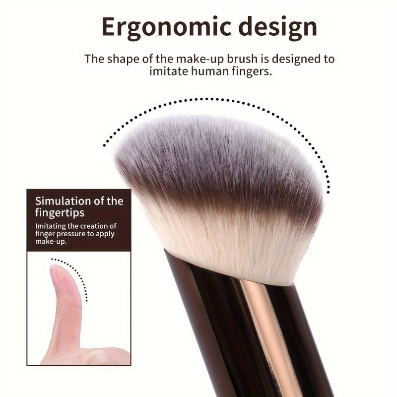 4Pcs Makeup Brush Set Foundation Blush Highlight Powder Brushes Aluminum Handles Daily Beauty