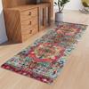 Vintage Persian Runner Rug, Non-Slip Hallway Carpet, Bohemian Floral Pattern Floor Mat for Entryway  Home Decor