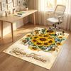 Butterfly Theme Crystal Velvet Rug Personalized Custom Name Text Soft Floor Mat Home Decor