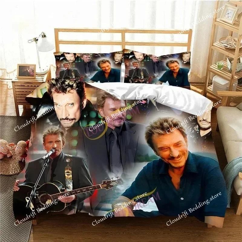 Франция Рок-певец J-Johnny H-Hallyday Комплект постельного белья Односпальный Полуторный Полный Евро-размер Кинг-сайз Комплект постельного белья для спальни взрослых и детей Пододеяльники0