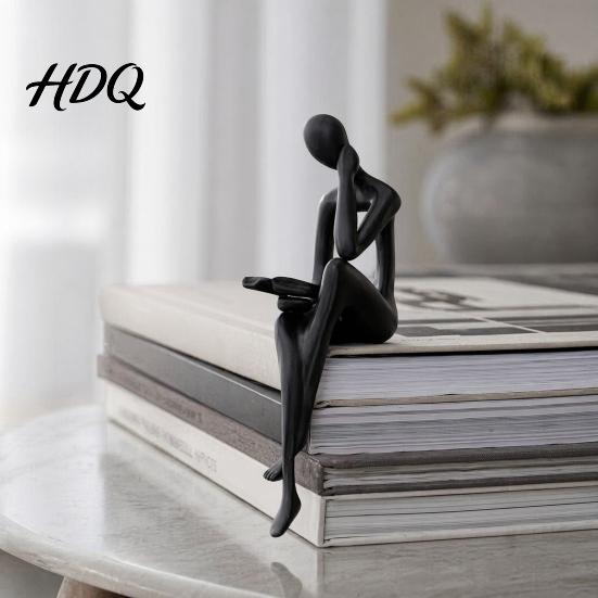 Цельная 3D-печатная фигурка Мыслитель Фигурки Украшения Минималистичные Абстрактные Арт-скульптуры Элегантные