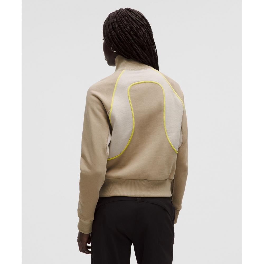 Lululemon Тяжелый французский терри на молнии Коллекция Slnsh Цвет Sheer Oak Mojave Tan