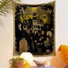 The Addams Family Tapestry Wall Hanging, Spooky Family Movie Poster Art, Retro Wall Decor for Bedroom Living Room Dorm