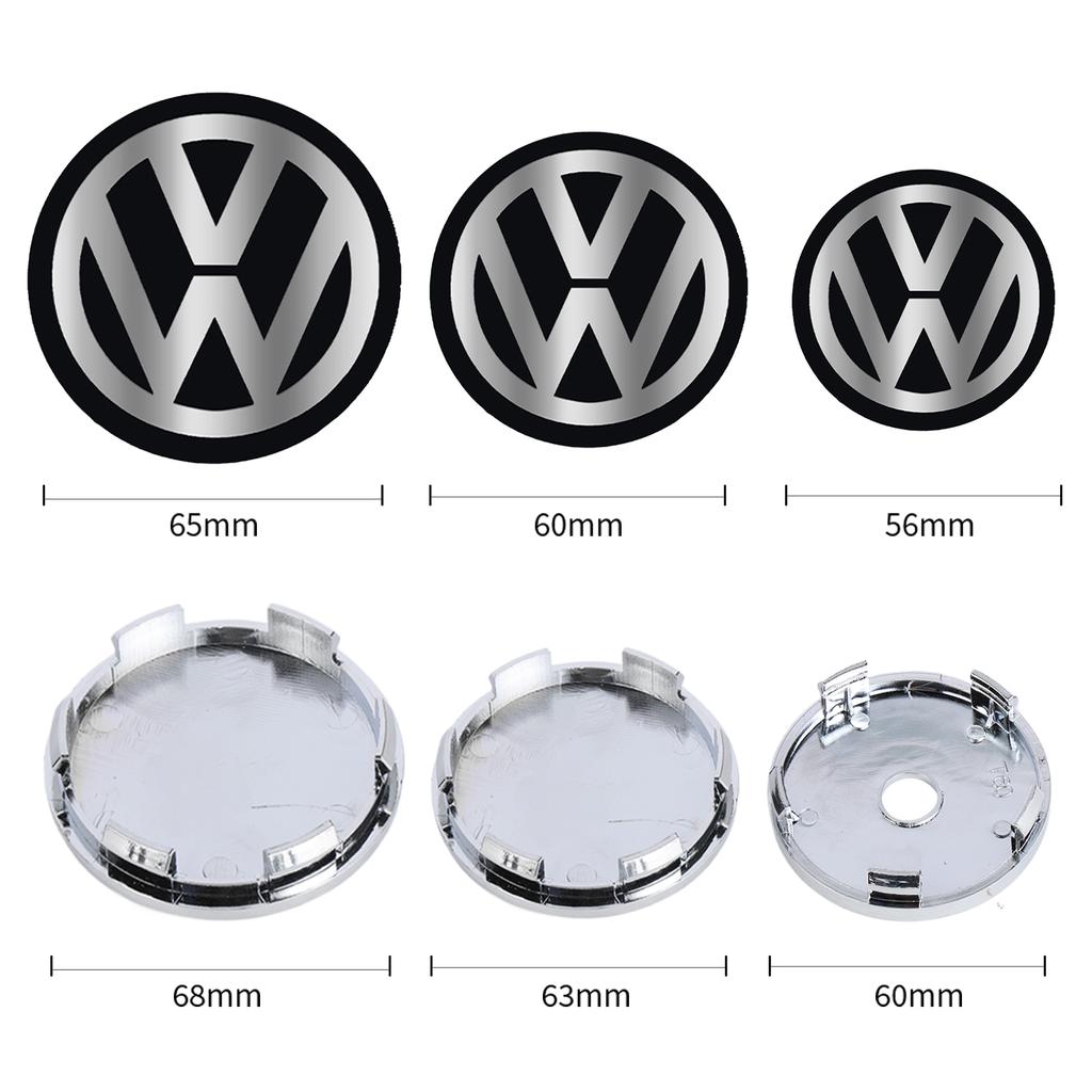 CAT1 4pcs 60/63/68mm for Volkswagen VW R GTI Golf 4 5 6 7 MK7 Polo Jetta Touran b5 Tiguan 4 Motion Car Wheel Center Hub Cap Rim Cover