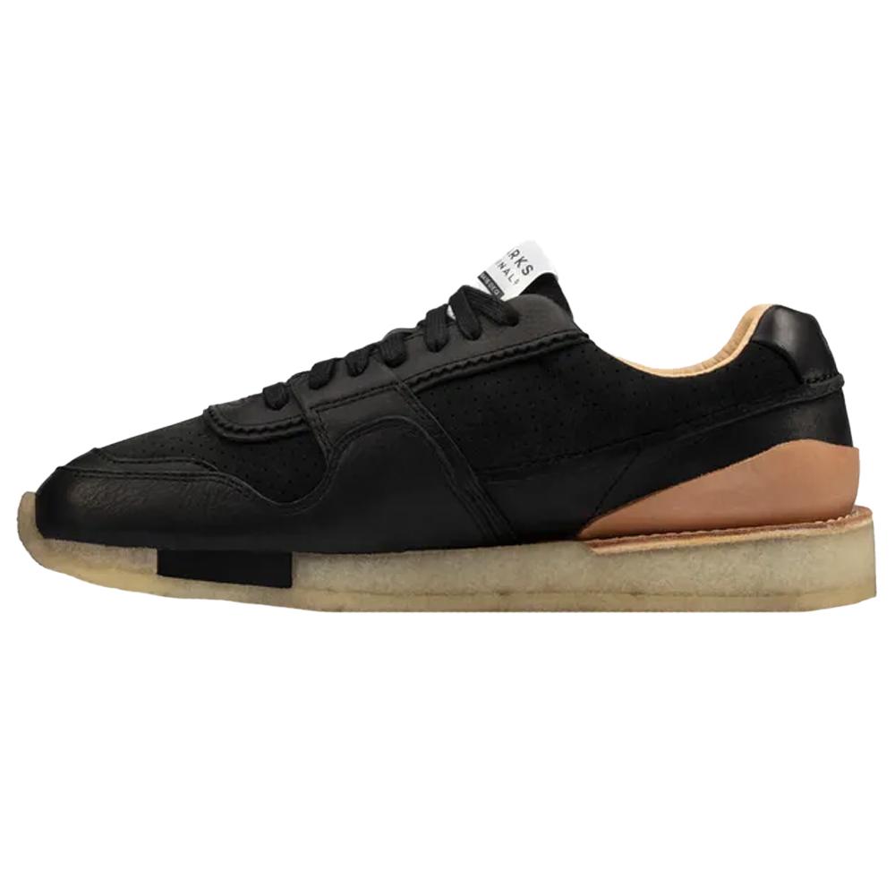 Clarks Mens Toe Run Leather Trainers