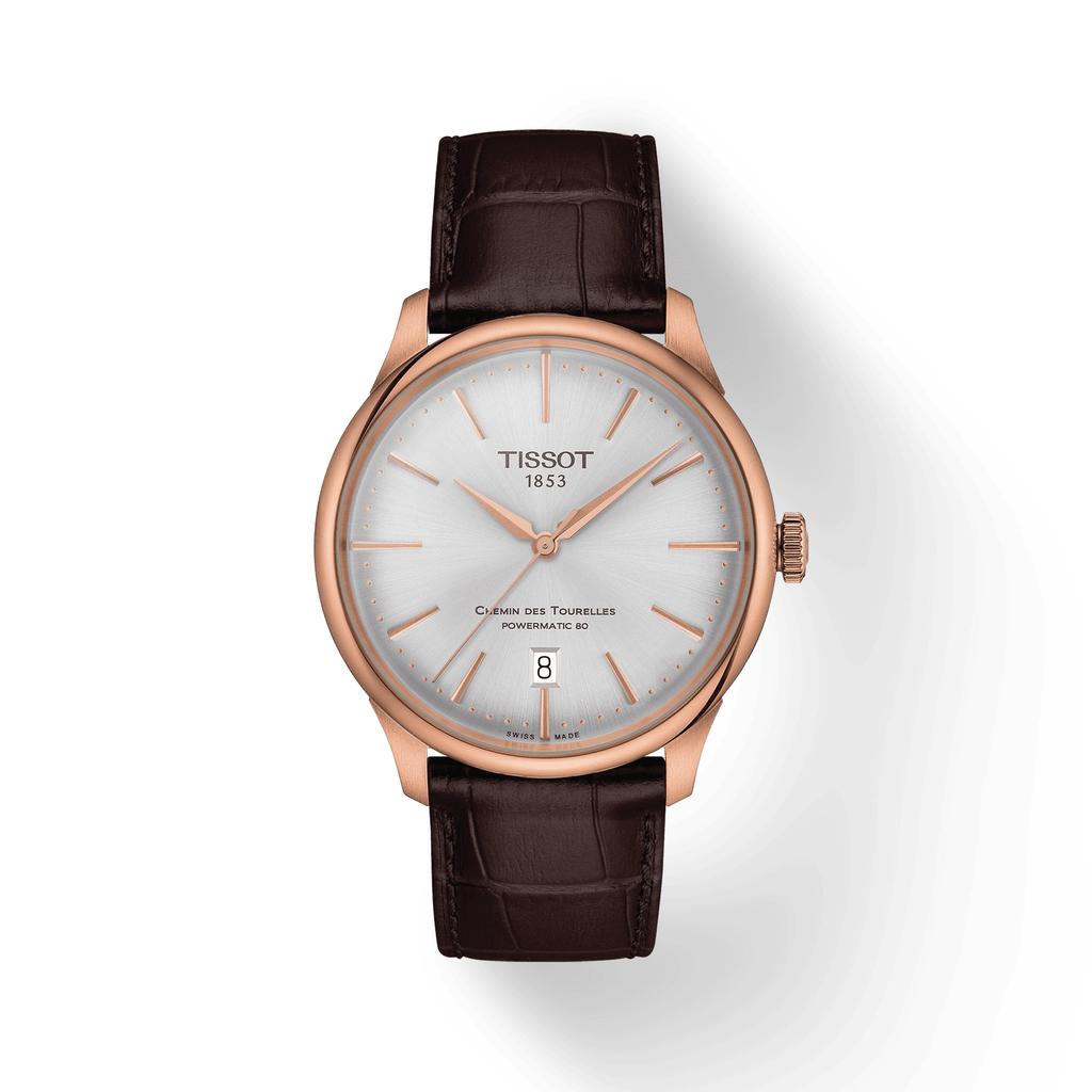 Tissot Мужские модные часы T139.807.36.031.00 с кожаным ремешком и серебристым циферблатом