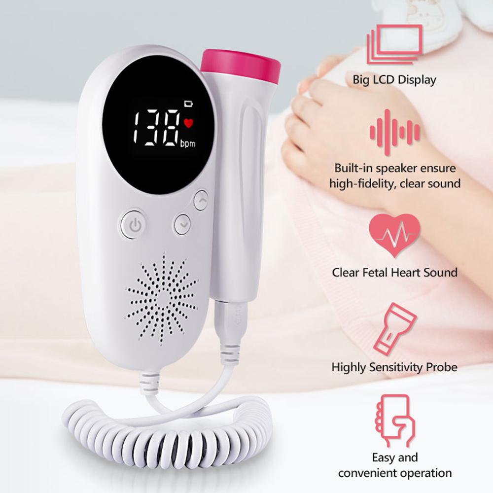 Household Fetal Baby Prenatal Heart Monitor LCD Display Fetus-voice Meter Pregnant Woman
